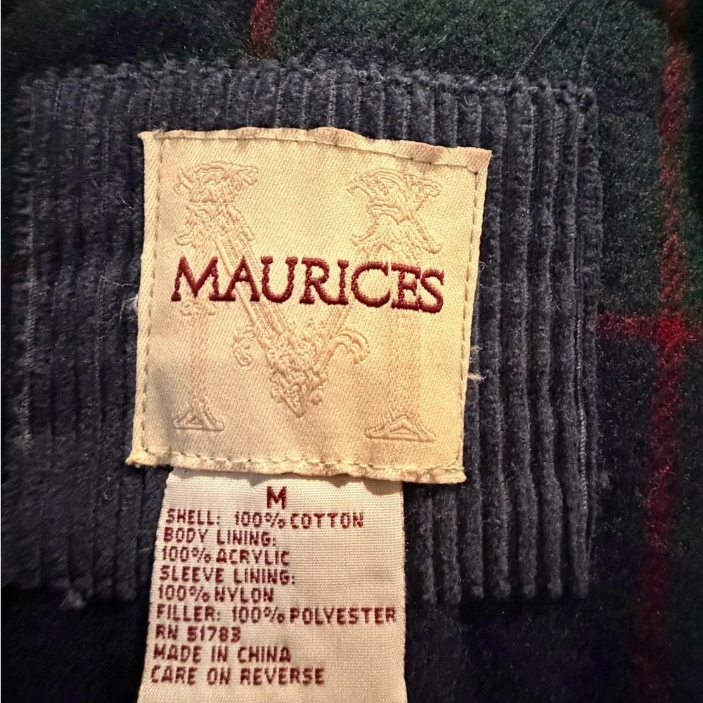 Y2K Women's Navy Corduroy coat vintage
90s - Picture 5 of 15